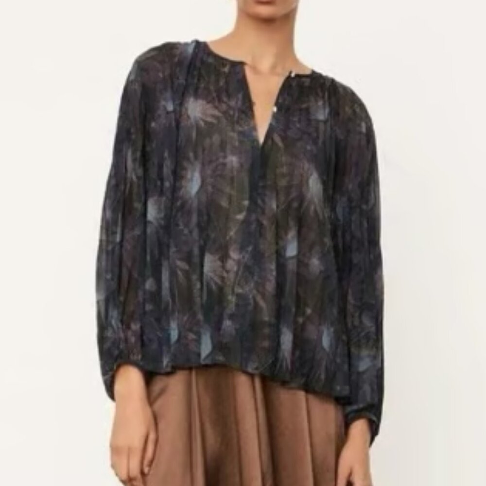 Vince Floral Deco Print Blouse - image 1